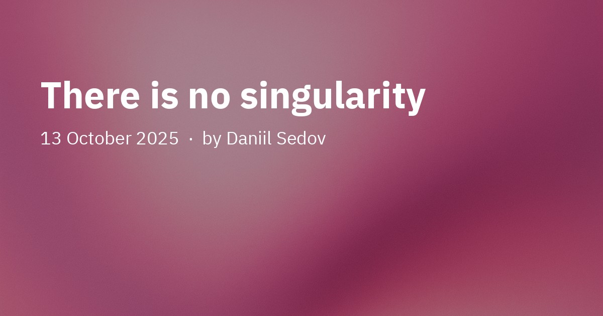 There is no singularity